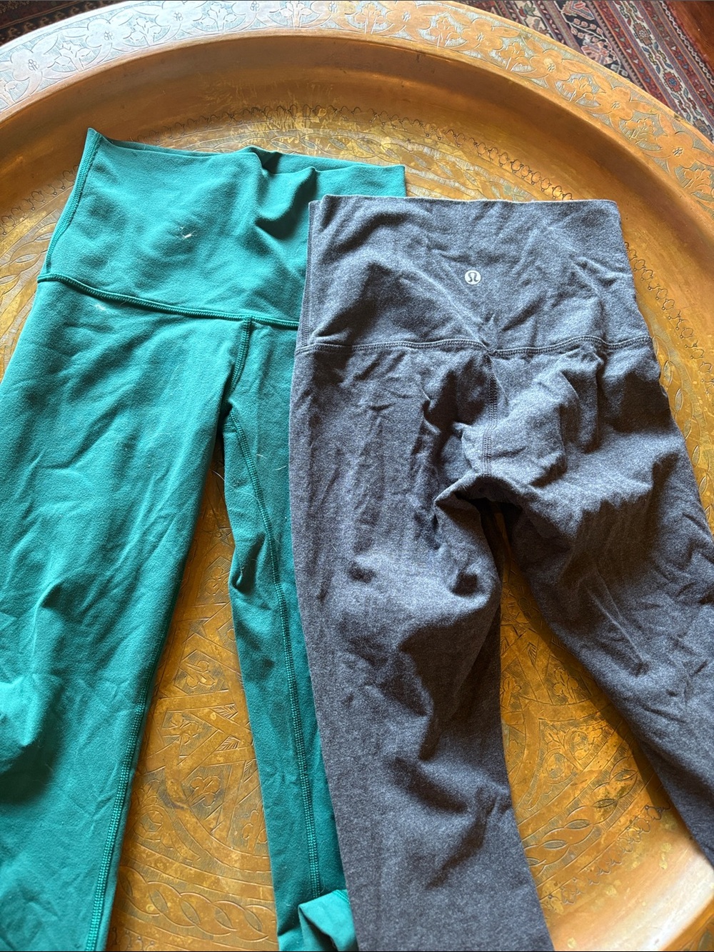 lululemon athletica Women's High-Rise Leggings - Teal & Charcoal